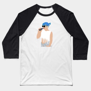 Vape girl color art Baseball T-Shirt